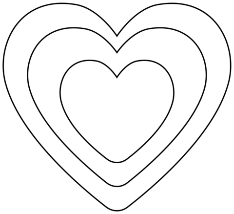 Growing Heart Emoji Coloring Page